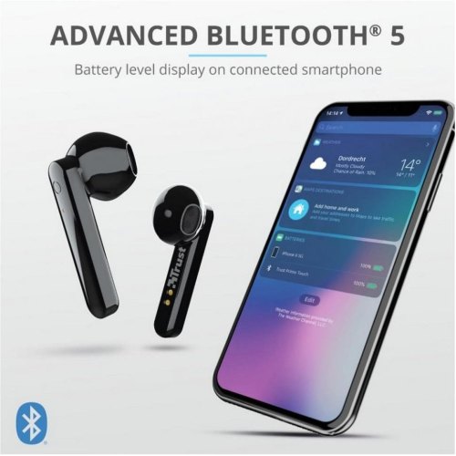 Навушники бездротові Trust Primo Touch True Wireless Mic Black