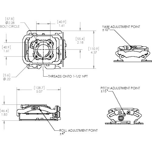 Кріплення для проектора Chief RSMAU, біле