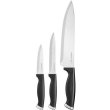 Набір ножів Ardesto Gemini Gourmet, 3 предмети, нержавіюча сталь/пластик, чорний (AR2103BL)