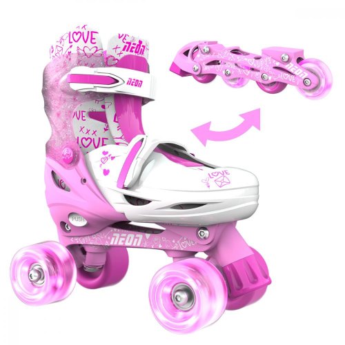Ролики NEON COMBO SKATES Рожевий (Розмір 34-37)