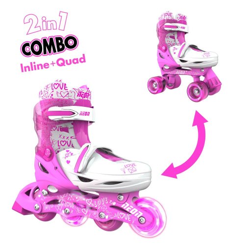 Ролики NEON COMBO SKATES Рожевий (Розмір 34-37)
