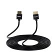 Кабель 2E HDMI (M/M), 3м, 2.0, Slim High Speed Aluminum, чорний