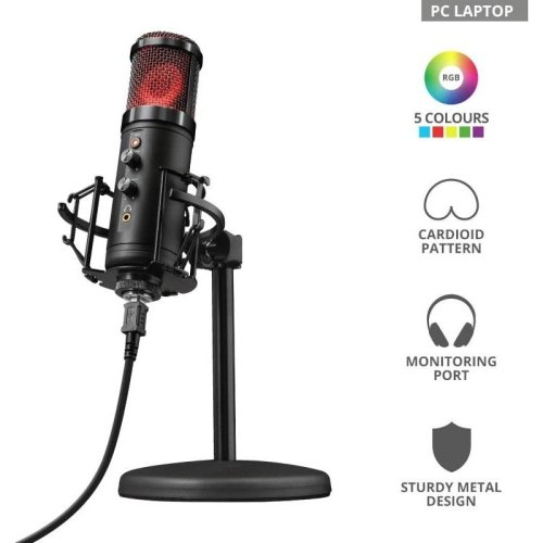 МІкрофон для ПК Trust GXT 256 Exxo USB Streaming Microphone Black