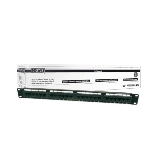 Патч-панель DIGITUS 19 1U, 24 порта, 6 UTP в комплекті