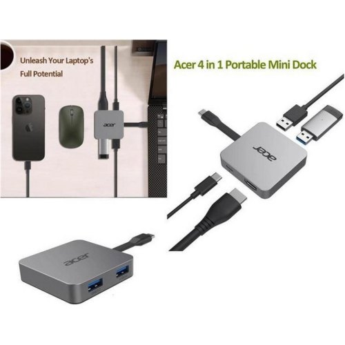 Док-станція Acer 4 in1, HDMI, 2xUSB3.2, USB-C