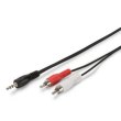 Кабель Digitus аудіо (jack 3.5мм-M/RCA-Mx2) Stereo Cable 1.5м