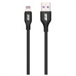 Кабель 2E USB-A - Lightning Glow 1m black