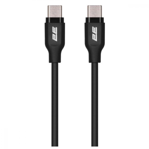 Кабель 2E USB-C - USB-C Glow 60W 1m Black