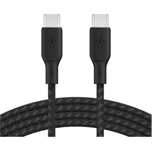 Кабель Belkin USB-С - USB-С 2м, 100Вт, плетений, чорний