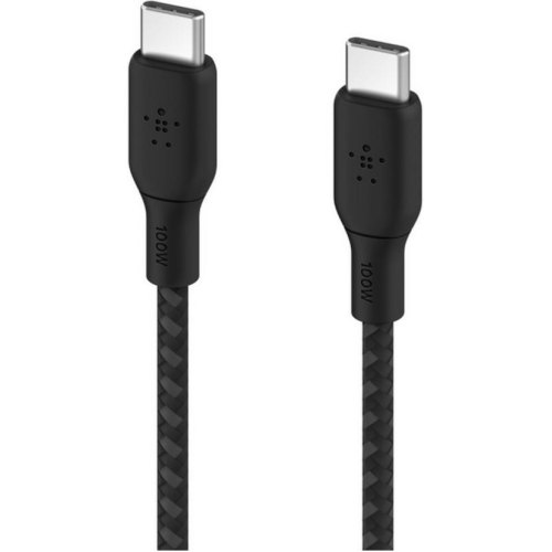 Кабель Belkin USB-С - USB-С 2м, 100Вт, плетений, чорний