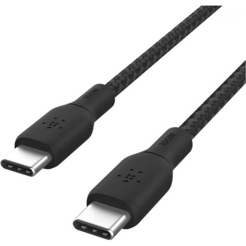 Кабель Belkin USB-С - USB-С 2м, 100Вт, плетений, чорний