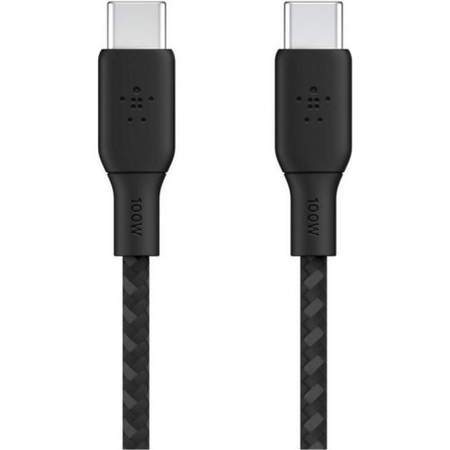 Кабель Belkin USB-С - USB-С 2м, 100Вт, плетений, чорний