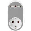 Зарядний пристрій DIGITUS Universal USB + Power Socket