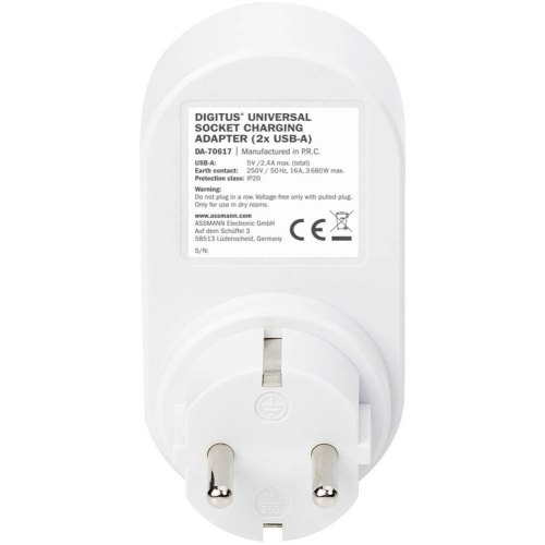 Зарядний пристрій DIGITUS Universal USB + Power Socket