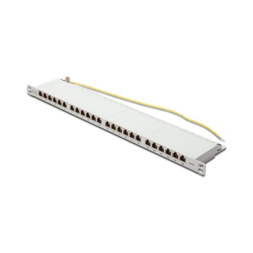 Патч-панель DIGITUS 19 0.5U, 24 порти, Cat.6 STP зібрана, RAL 7035