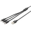 Кабель DIGITUS 3-in-1 Charger Cable