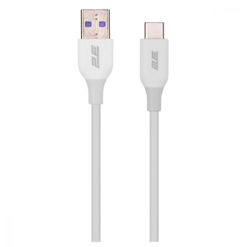 Кабель 2E USB-A - USB-C Glow 1m White