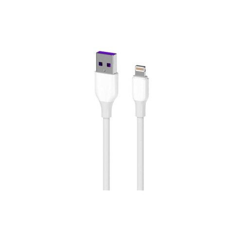 Кабель 2E USB-A - Lightning 1м, Glow, білий