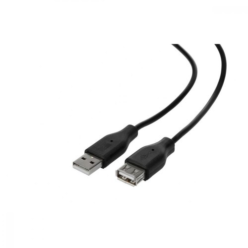 Кабель 2E USB-A (AM/AF), 3m, black