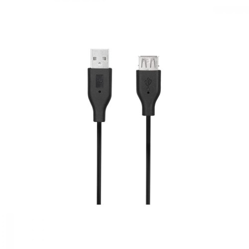 Кабель 2E USB-A (AM/AF), 3m, black