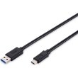Кабель Digitus USB 3.0 (AM/Type-C) 1.0m, black