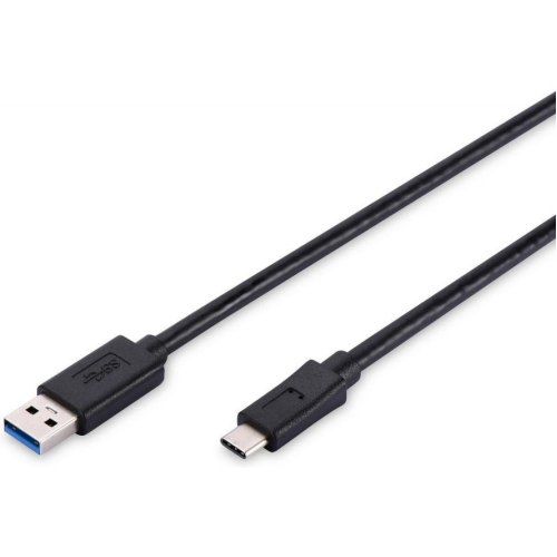 Кабель Digitus USB 3.0 (AM/Type-C) 1.0m, black