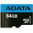 microSDXC (UHS-1) A-DATA Premier 64Gb Class 10 A1 (R-100Mb/s)  (adapter SD)