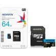 microSDXC (UHS-1) A-DATA Premier 64Gb Class 10 A1 (R-100Mb/s)  (adapter SD)