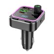АЗП з FM-модулятором BOROFONE BC53 Highway PD20W+QC3.0 car BT FM transmitter 18W Black