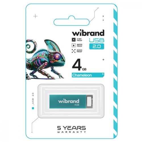 USB Flash Wibrand USB 2.0 Chameleon 4Gb Light blue