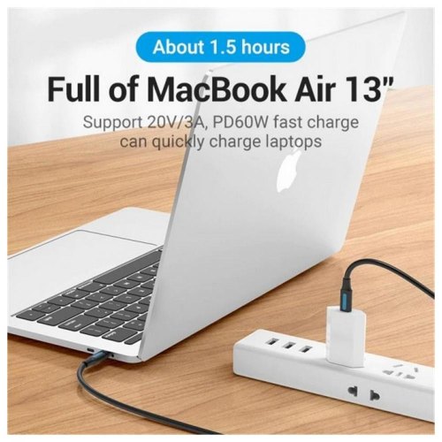 Кабель Vention USB 2.0 Type-C To Type-C 1.5M Black