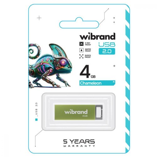 USB Flash Wibrand USB 2.0 Chameleon 4Gb Light green