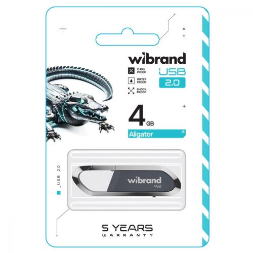 USB Flash Wibrand USB 2.0 Aligator 4Gb Grey