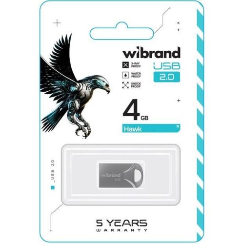 USB Flash Wibrand USB 2.0 Hawk 4Gb Silver
