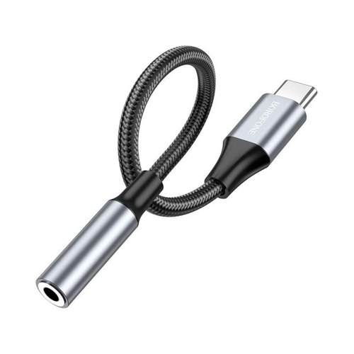 Адаптер BOROFONE BV16 Type-C to 3.5mm digital audio converter Metal Gray