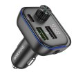 АЗП з FM-модулятором BOROFONE BC54 Acertar PD30W+QC3.0 car BT FM transmitter 18W Black