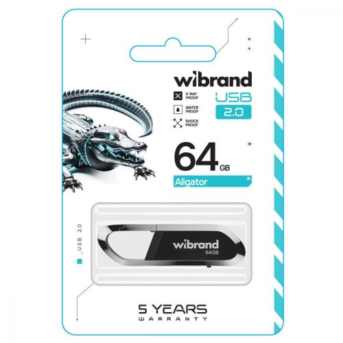 USB Flash Wibrand USB 2.0 Aligator 64Gb Black
