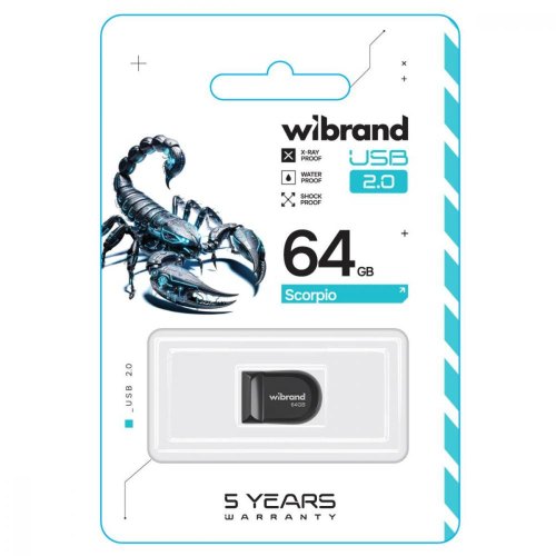 USB Flash Wibrand USB 2.0 Scorpio 64Gb Black