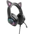 Навушники HOCO W107 Cute cat luminous cat ear gaming headphones Phantom Cat