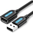 Кабель Vention USB 2.0 A Male to A Female Extension Cable 1.5M black PVC Type (CBIBG)