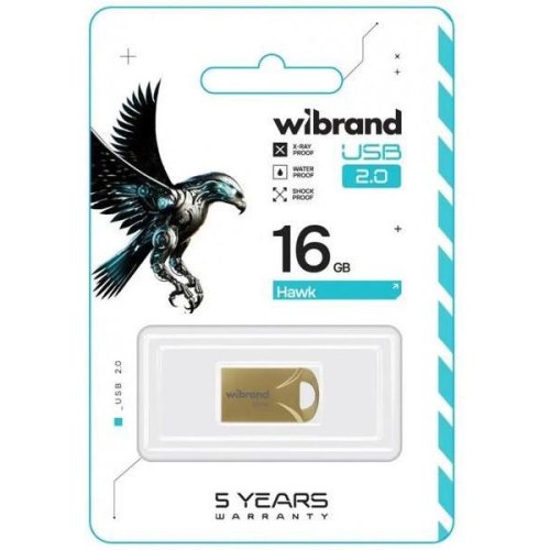 USB Flash Wibrand USB 2.0 Hawk 16Gb Gold