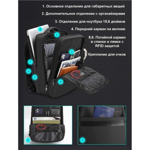 Рюкзак Tigernu T-B3982 15.6 Black