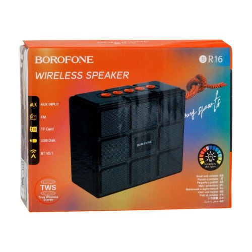 Портативна колонка BOROFONE BR16 Gage sports wireless speaker Black
