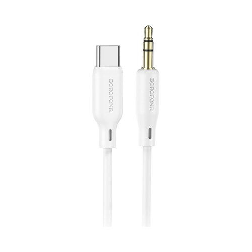 Аудiо-кабель BOROFONE BL18 Type-C silicone digital audio conversion cable White