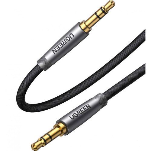 Аудіо кабель UGREEN AV150 3.5mm Metal Connector Alu Case Braided Audio Cable 2m(UGR-70899)