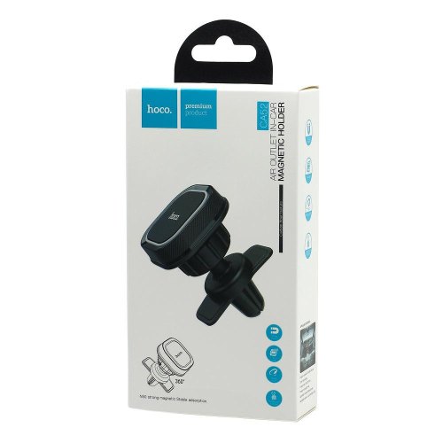 Автотримач HOCO CA52 Intelligent air outlet in-car holder Black+Gray