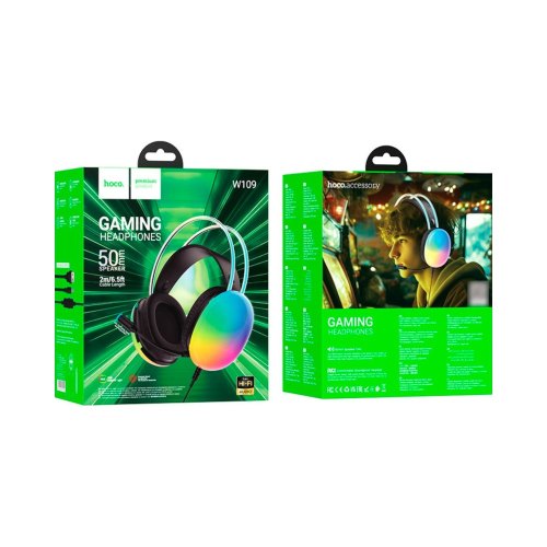 Навушники HOCO W109 Rich gaming headphones Black