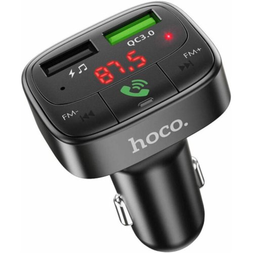 АЗП з FM-модулятором HOCO E59 Promise QC3.0 car BT FM transmitter 18W Black