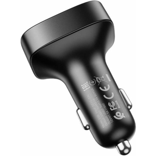 АЗП з FM-модулятором HOCO E59 Promise QC3.0 car BT FM transmitter 18W Black