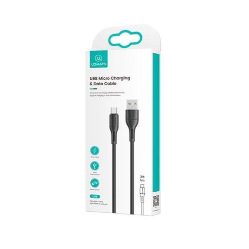 Кабель Usams US-SJ502 U68 USB for Micro 1m Black